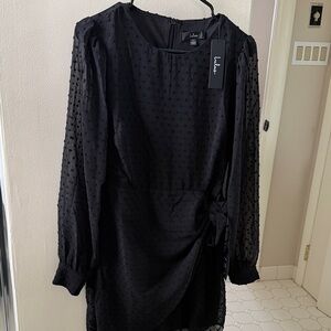 Lulu's Black Long Sleeve Dress